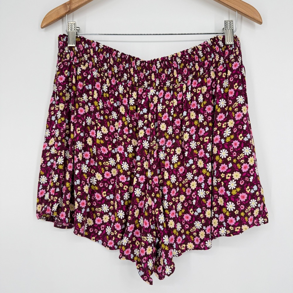 Victoria's Secret Pink‎ Floral Smocked Waist Shorts Size XL - Picture 7 of 10